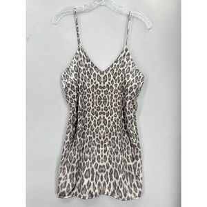 Loyd/Ford Camisole Top 4 Leopard Animal Print Silk Cami Slip Adjustable Made USA